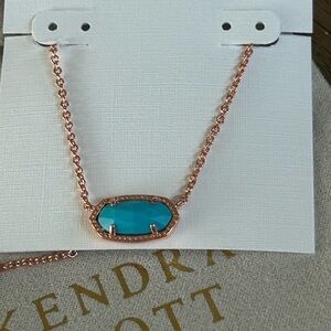 Kendra Scott ELISA Rose Gold and Turquoise Magnesite Necklace